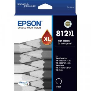 Epson 812XL - High Capacity DURABrite Ultra - Black C13T05E192