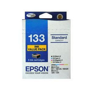 Epson 133 - Standard Capacity DURABrite Ultra €“ 5 x Ink Cartridge Value Pack