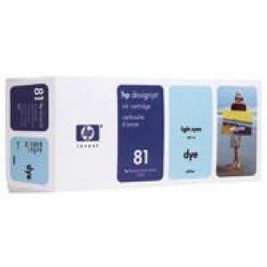 HP 81 Light Cyan Dye 680ml Ink Cartridge (C4934A)