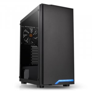 Thermaltake H100 Tempered Glass Mid-Tower ATX Case - Black
