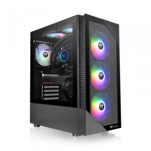 Thermaltake View 200 Tempered Glass ARGB Mid Tower Case - Black