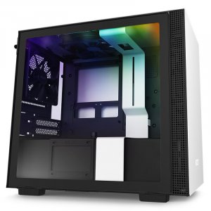 NZXT H210i Smart Tempered Glass Mini-ITX Case - Matte White