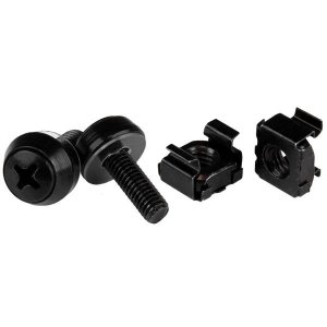 StarTech M5 x 12mm - Screws and Cage Nuts - 100 Pack, Black
