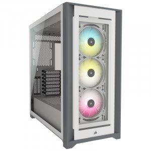 Corsair iCUE 5000X RGB Temepered Glass Mid-Tower ATX Smart Case - White CC-9011213-WW