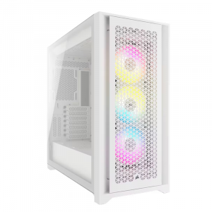 Corsair iCUE 5000D Airflow Tempered Glass Mid-Tower ATX Case - True White