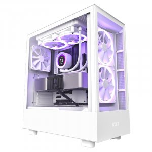 NZXT H5 Elite Tempered Glass Mid-Tower ATX Case - White