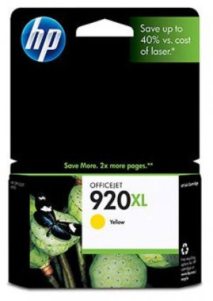 HP 920XL Yellow Officejet Ink Cartridge, 700 pages (CD974AA)
