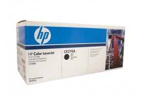 HP 650A Black LaserJet Toner Cartridge (CE270A)