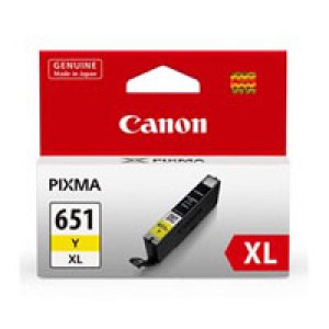 Canon CLI651XL Yellow Ink Cart 695 A4 Pages (ISO/IEC 24711) Yellow