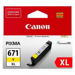 Canon CLI-671XLY High Capacity Yellow Ink Cartridge Up To 715 pages