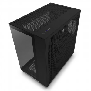 NZXT H9 Flow Edition Tempered Glass Mid-Tower ATX Case - Black