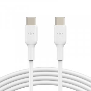 Belkin Cab003bt1mwh2pk 1m Usb-c To Usb-c Charge/sync Cable, White, 2 Yrs, 2-pack