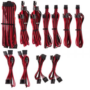 Corsair Premium Individually Sleeved PSU Cables Pro Kit - Red/Black CP-8920226