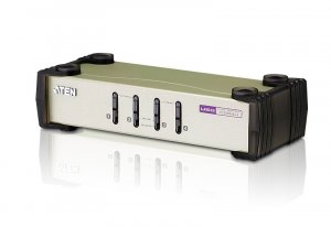 Aten CS-84U 4 Port Desktop PS2-USB KVM Switch - Cables Included 