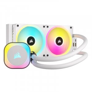 Corsair iCUE Link H100i RGB 240mm AIO Liquid CPU Cooler - White