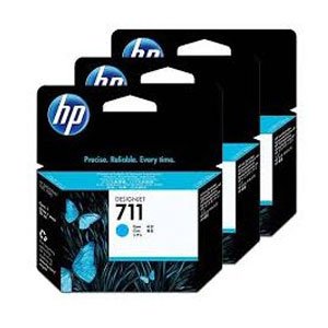 HP 711 3-pack 29-ml Cyan Ink Cartridges CZ134A