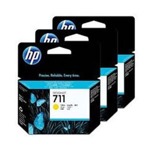 HP 711 3-pack 29-ml Yellow Ink Cartridges CZ136A