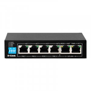 D-Link DES-F1006P-E 6-Port 10/10 Switch with 4 PoE Ports/2 Uplink Ports