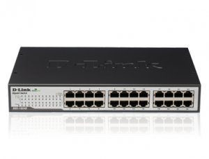 D-Link DGS-1024D 24-Port Gigabit Unmanaged Switch - Durable Metal Housing