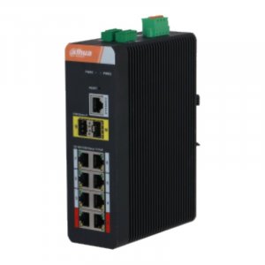 Dahua PFS4210-8GT-DP-V2 10-Port Gigabit Industrial Managed Switch w/ 8-Port PoE