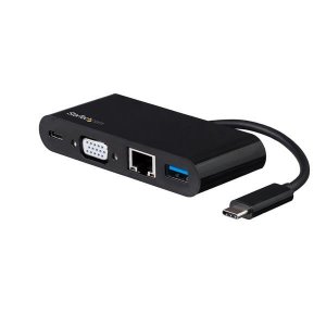 StarTech USB C VGA Multiport Adapter - Power Delivery - USB 3.0 - GbE DKT30CVAGPD