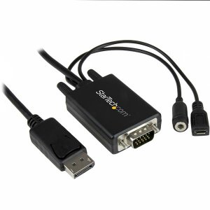 Startech Dp2vgaamm3m 10ft Dp To Vga Adapter Cable With Audio