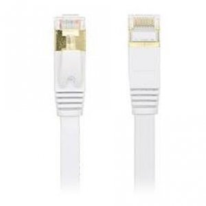 Edimax 0.5m 10GbE Shielded CAT7 Flat Network Cable - White EA3-005SFW