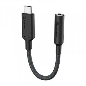 Alogic Elements Pro 10cm USB-C to 3.5mm Audio Adapter - Black ELPC35A-BK