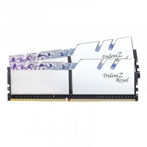 G.Skill Trident Z Royal RGB 16GB (2x 8GB) DDR4 CL16 3200MHz Memory - Silver F4-3200C16D-16GTRS