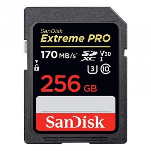 SanDisk 256GB Extreme PRO SDXC UHS-I U3 V30 Class 10 Memory Card - 170MB/s SDSDXXY-256G