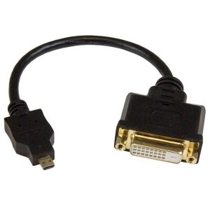 Startech Hdddvimf8in Micro Hdmi To Dvi-d Adapter M/f - 8in