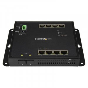 Startech Ies101gp2sfw Gbe Switch - 8-port Poe+ Plus 2 Sfp Pts