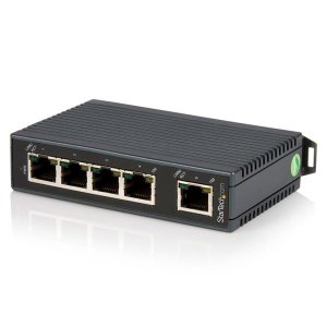 StarTech 5 Port Industrial Ethernet Switch - DIN Rail Mountable