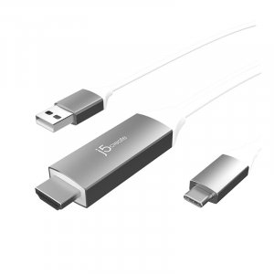 j5Create USB-C to 4K HDMI Cable With USB Type-A 5V Pass-Through JCC154G