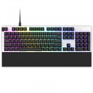 NZXT Function White Hot-Swappable Mechanical Gaming Keyboard - Gateron Red