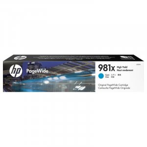 HP 981X High Yield Cyan Original PageWide Cartridge (L0R09A)