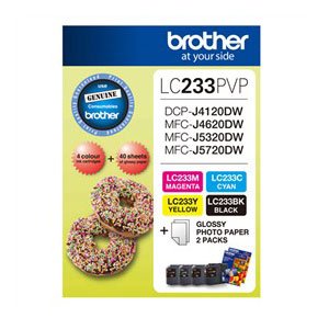 Brother LC233 Photo Value Pack Refer to singles Misc Consumables LC-233PVP