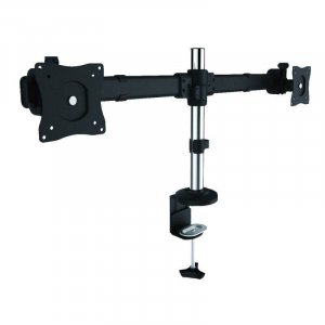 Brateck Dual LCD Monitor Desk Mount with Clamp VESA 75/100mm Up to 27" LDT06-C02