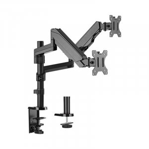 Brateck Dual Arm Full Extension Gas Spring Monitor Mount - 17