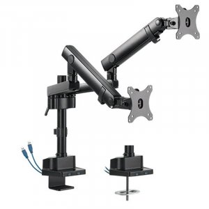 Brateck Dual Monitor Mount with USB Ports - 17