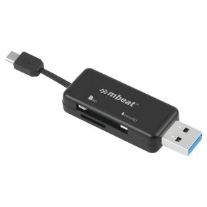 Mbeat MB-OTG32D Ultra Dual USB 3.0 Card Reader - USB 3.0 + Micro USB 2.0 OTG