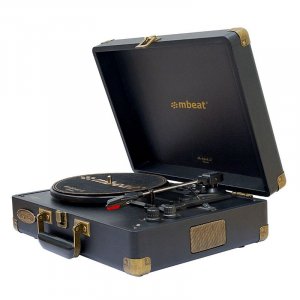 Mbeat Woodstock II Vintage Bluetooth Stereo Turntable - Black MB-TR96BLK