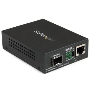 StarTech Gigabit Ethernet Fiber Media Converter with Open SFP Slot