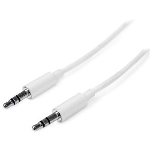 StarTech 1m White Slim 3.5mm Stereo Audio Cable MU1MMMSWH