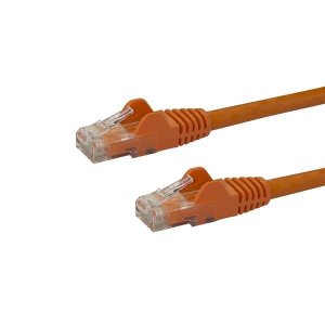 StarTech CAT6 Ethernet Cable 50cm Orange 650MHz Snagless Patch Cord N6PATC50CMOR