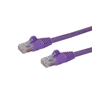 StarTech CAT6 Ethernet Cable 50cm Purple 650MHz Snagless Patch Cord N6PATC50CMPL