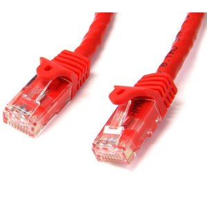 StarTech CAT6 Ethernet Cable 5m Red 650MHz 100W Snagless Patch Cord N6PATC5MRD