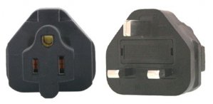 US 3 Pin to UK 3 Pin Plug Adapter