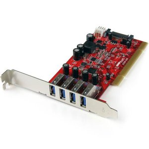 Startech Pciusb3s4 4 Port Pci Usb 3.0 Card W/ Sata Power