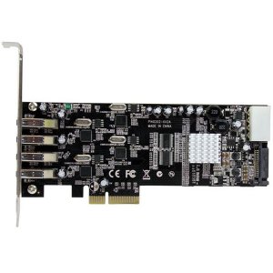 StarTech 4 Port PCIe USB 3.0 Card w/ 4 Channels PEXUSB3S44V